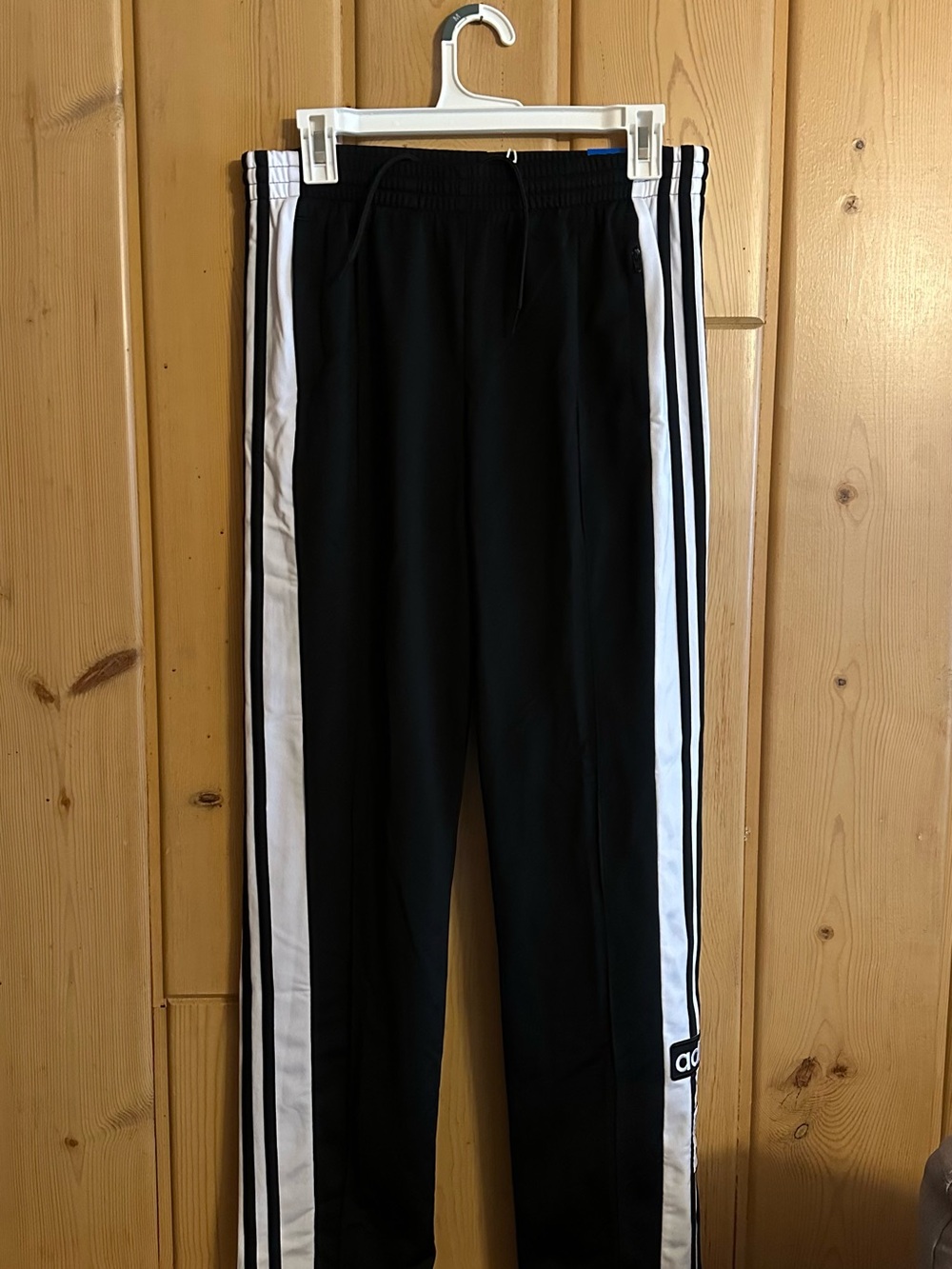 adidas Black Sweatpants with White Side Stripes - Men's Joggers